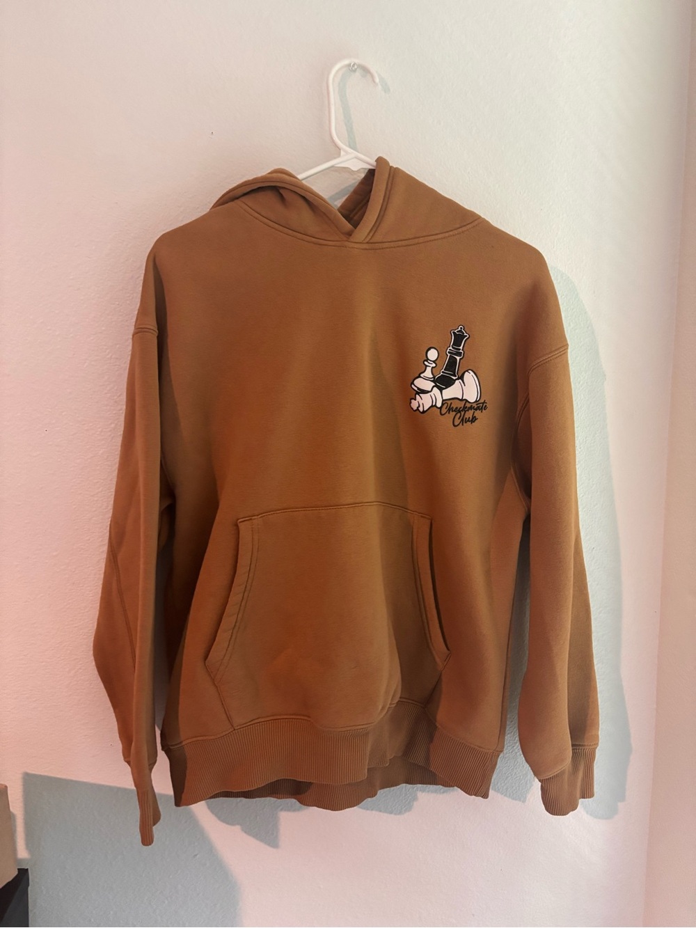 Zara Brown Chess Club Graphic Hoodie